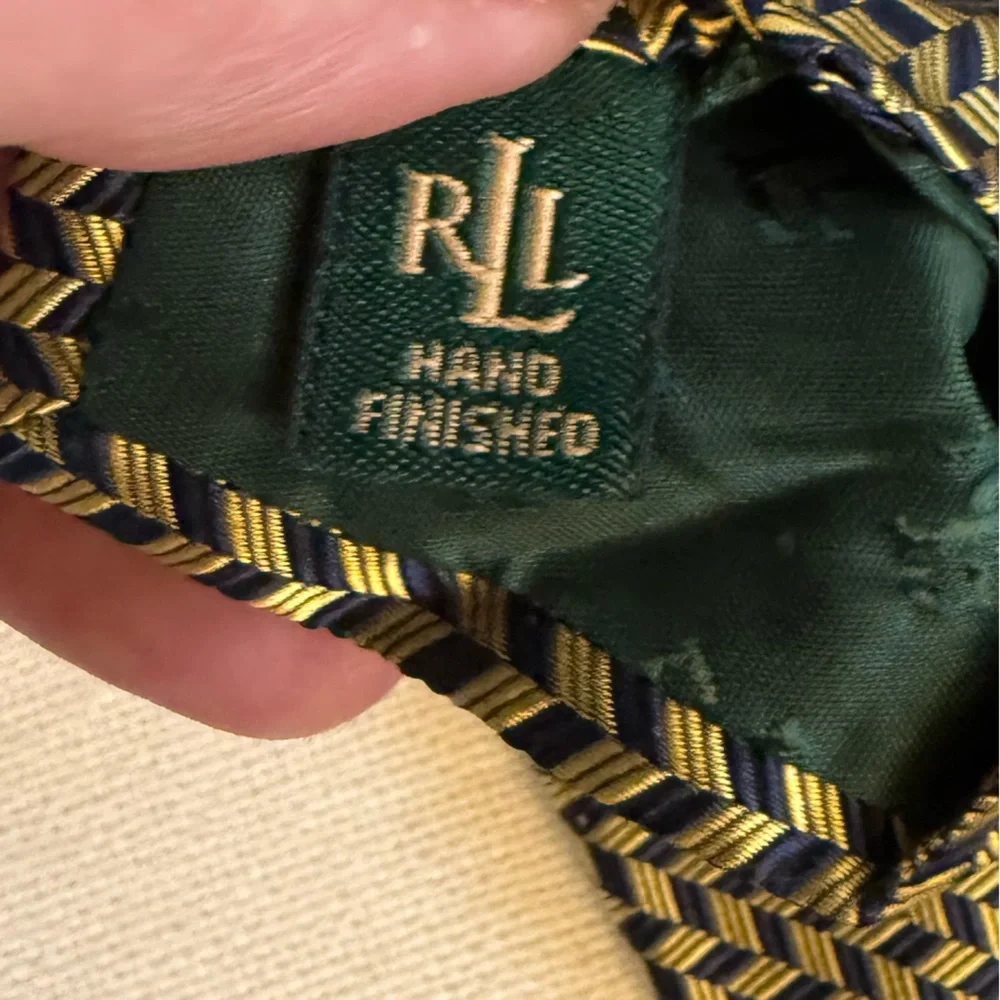 New! Ralph Lauren Silk Hand Finished Tie